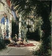 Carl Blechen, The Interior of the Palm House on the Pfaueninsel Near Potsdam